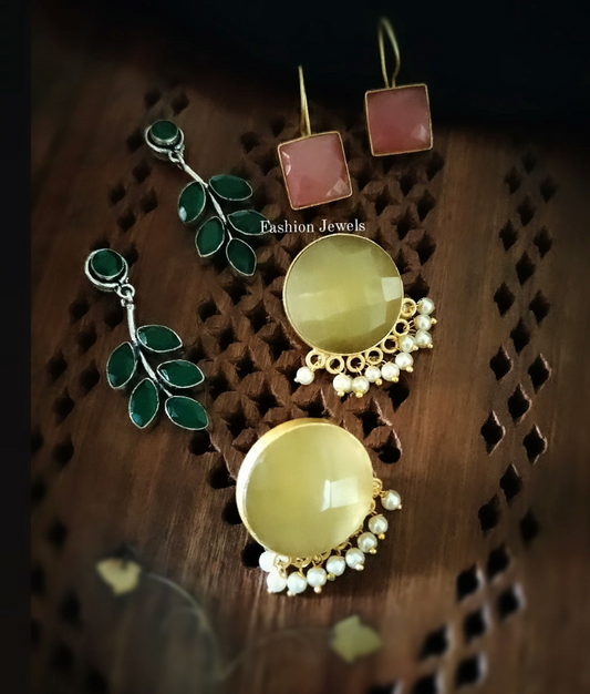 Colorpop Natural stone Earrings - Fashion Jewels
