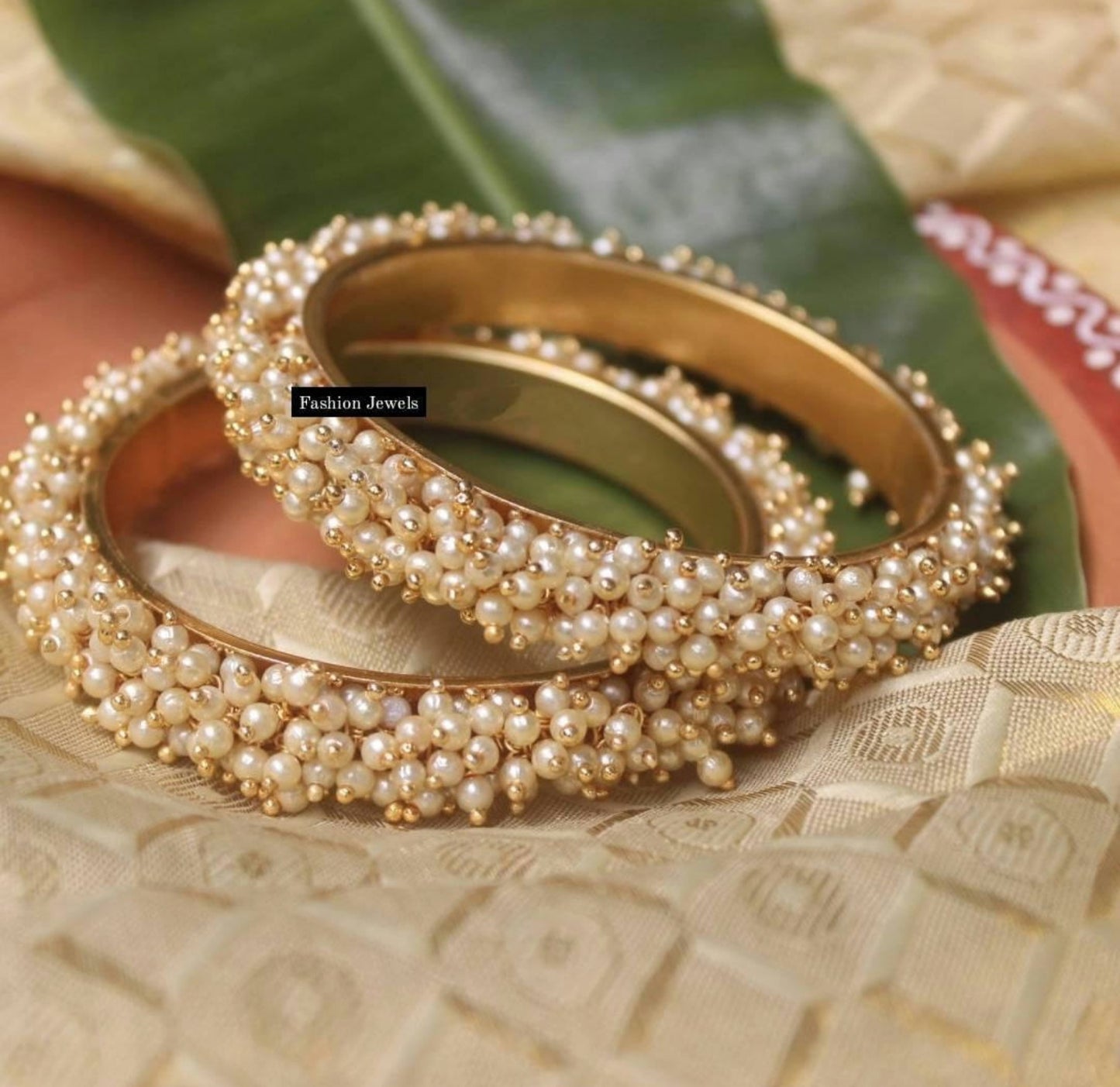 Golden Moti Bangles - Fashion Jewels