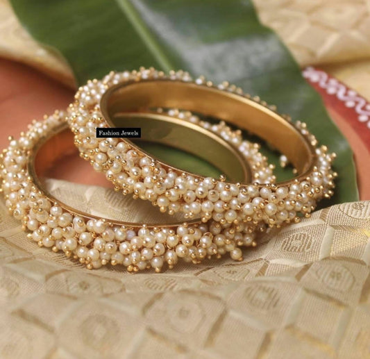 Golden Moti Bangles - Fashion Jewels