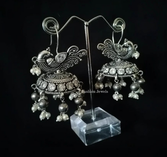 Peacock Zircon pearl hanging Hooks - Fashion Jewels