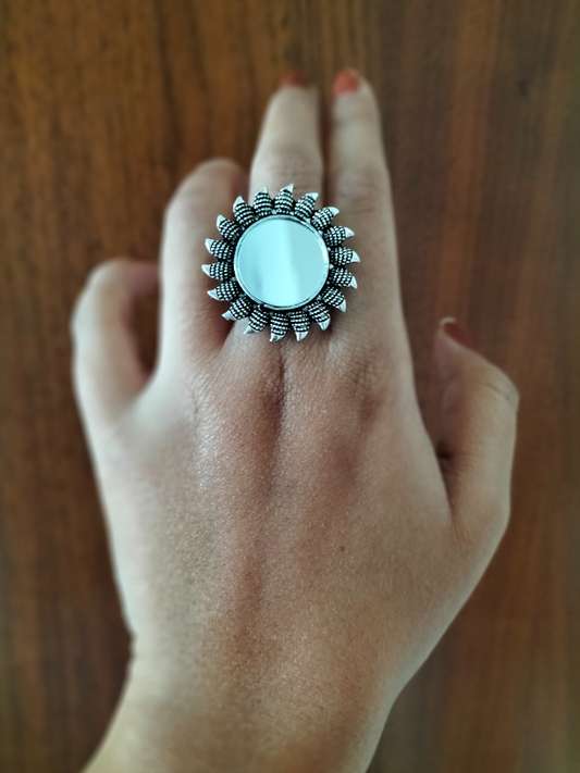 Silver Mirror Ring - Fashion Jewels