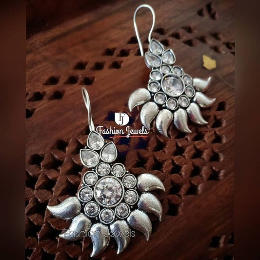 Silver Zircon hooks - Fashion Jewels