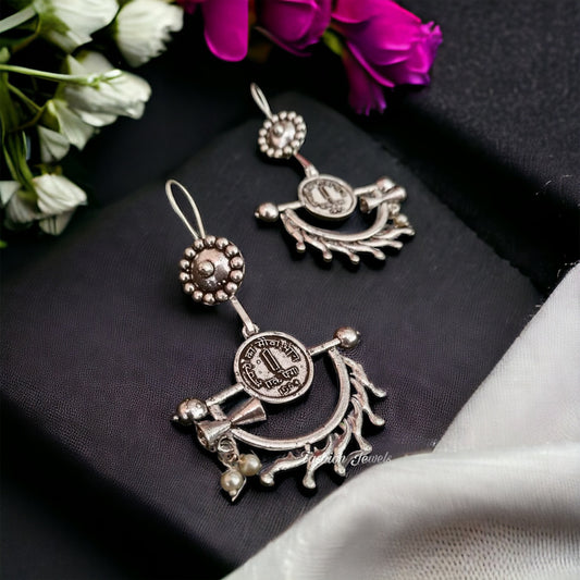 Silver coin pearl hooks - Fashion Jewels