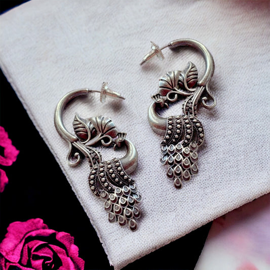 Silverlook alike Peacock Earrings - Fashion Jewels