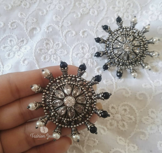 Silverlook alike zircon pearl stud - Fashion Jewels